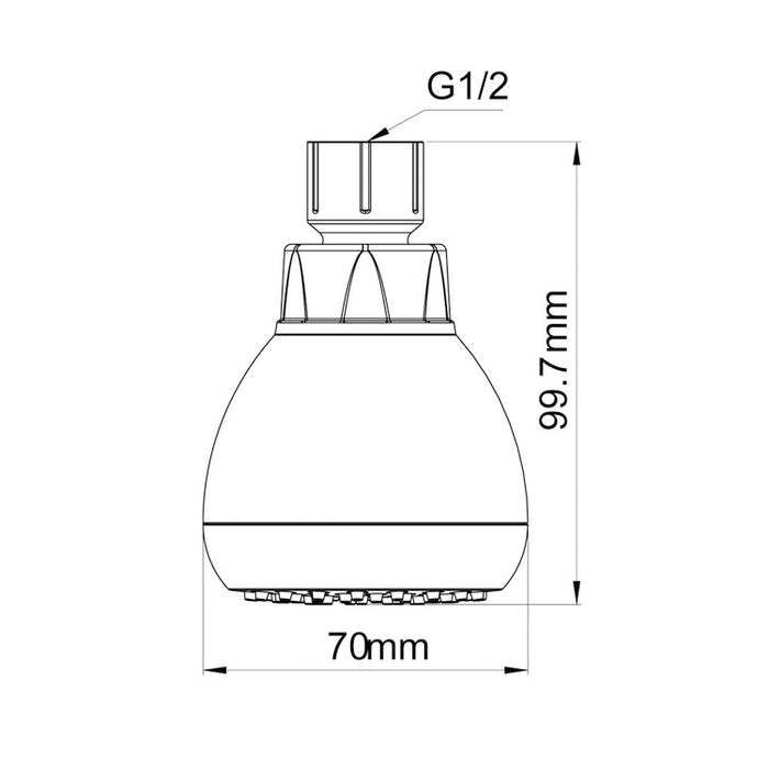 Concealed Wall-mounted Rain Shower Pressurized Water-saving Bathhouse Shower Head Shower