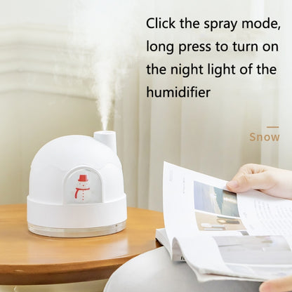 Snowman Humidifier Night Light USB Mute Cute Desktop Air Mini Atomizer Air Humidifier, ZAY-H006 Plug-in, ZAY-H006 Charge