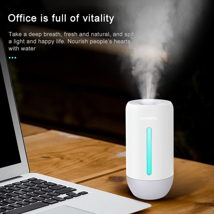 FUQINS Water Cup Mini Air Humidifier USB Colorful Night Light Car Home Silent Aromatherapy Diffuser