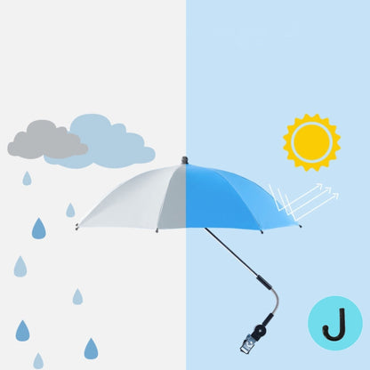 Stroller Universal Stroller Umbrella Sliding Baby Artifact Vinyl Anti-UV Universal Clip Sun And Rain Dual-use Umbrella, Pink, Gray, Blue, Black