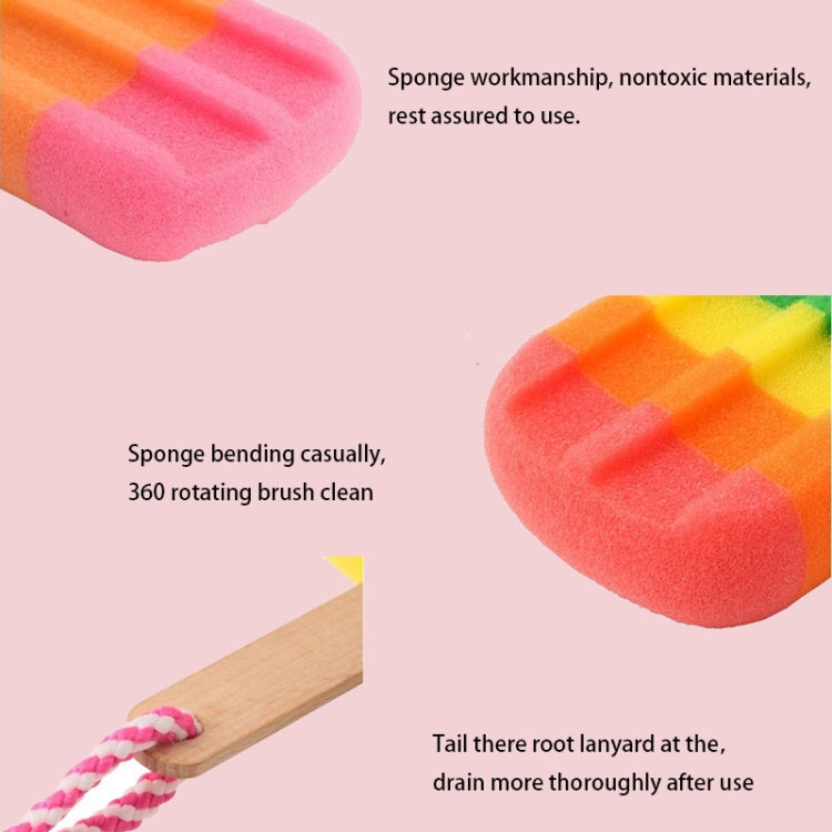 Creative Ice Cream Shape Kitchen Sponge Wipe Stick Ice Sponge Brush Kitchen Dishwashing Sponge Scouring Pad