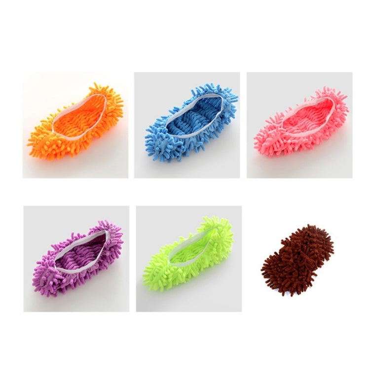 2pcs Chenille Lazy Mopping Shoe Cover Clean Floor Removable and Washable Mop Random Colour