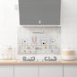 5 PCS Kitchen Cabinet Stove Range Hood Oil-Proof Self-Adhesive Sticker, Transparent Type