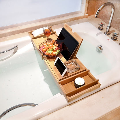 Multifunctional Telescopic Shelf Toilet Bath Tablet Phone Holder Bathroom Bathtub Holder Rack, Single Box, Double Box
