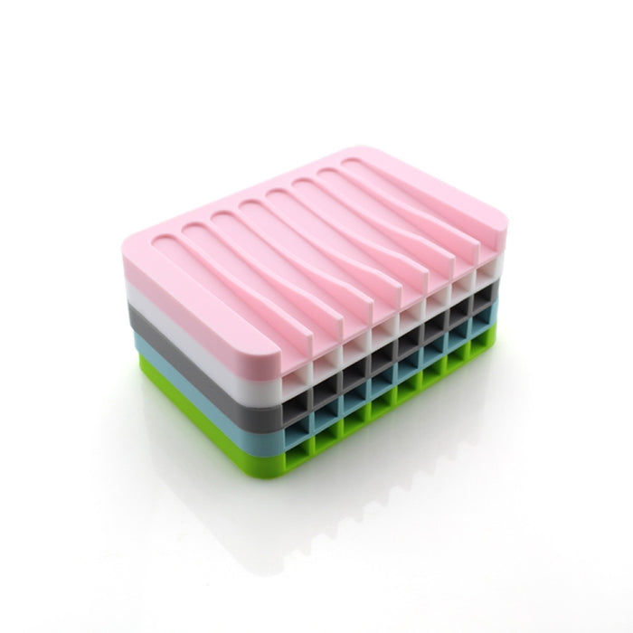 Bathroom Silicone Flexible Soap Dishes Storage Holder Soapbox