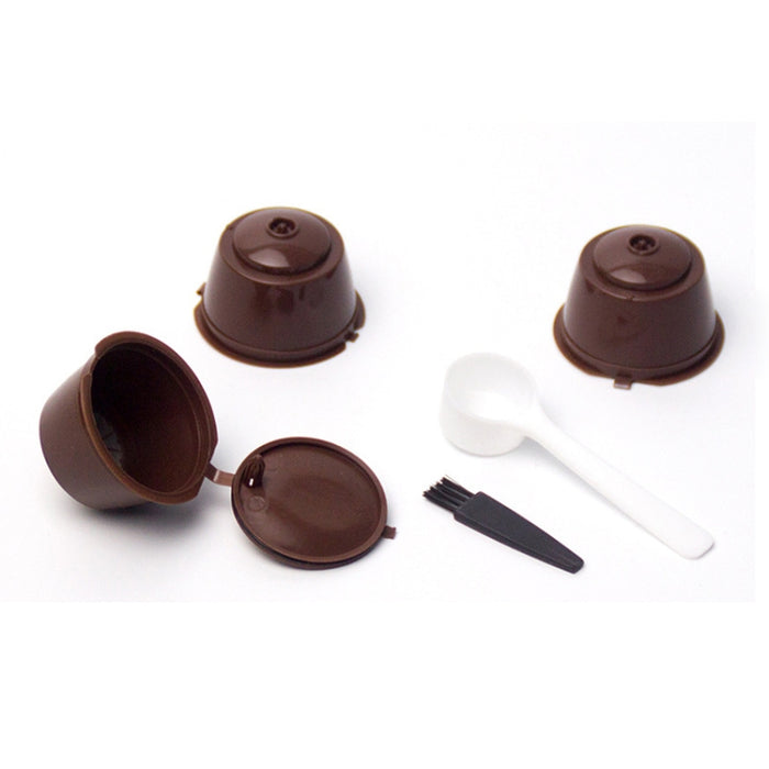 3pcs / Set Eco-friendly Reusable Coffee Capsule Set Food Grade Plastic PP Coffee Filter Baskets Soft Capsules