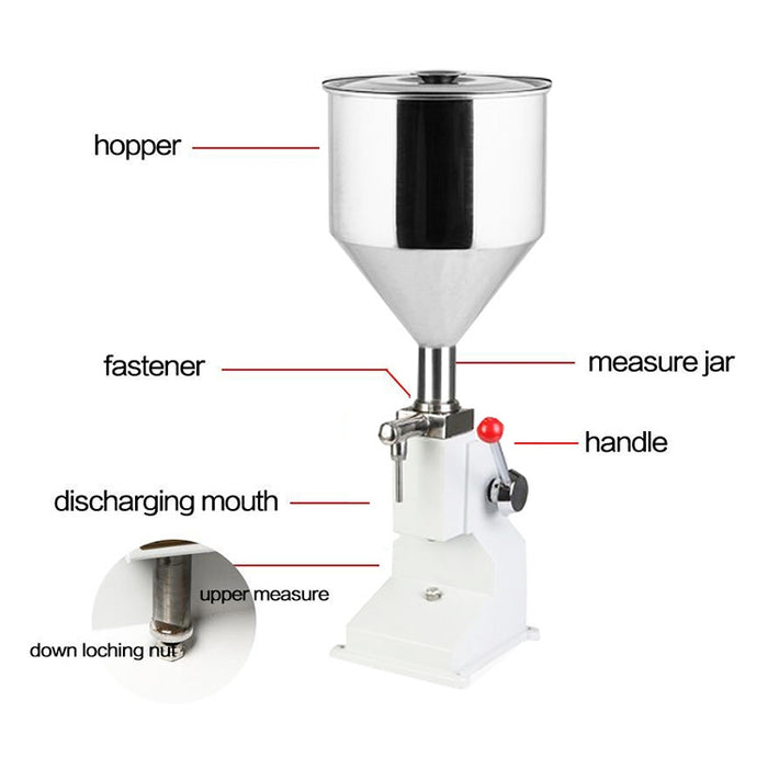 A03 Mini Stainless Steel  Pneumatic Filling Machine Cream Food Paste Dispensing Liquid Packaging Equipment