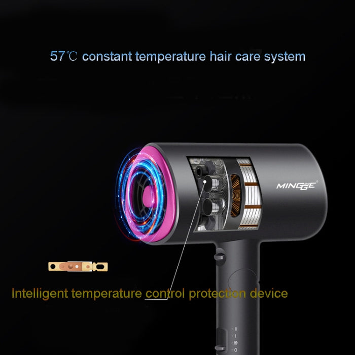 Mingge T1 T Style 1800W High-power Cold Hot Air Wind Fast Drying Folding Hair Dryer