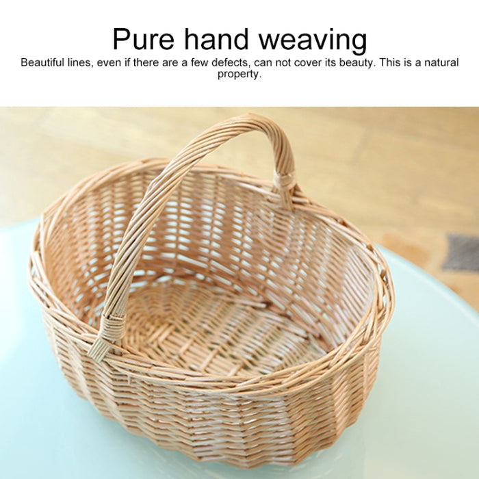 Hand-woven Picnic Basket Sackcloth Rattan Storage Basket