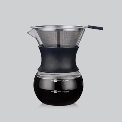 High Temperature Resistant Coffee Maker, 200ml With Strainer, 400ml With Strainer, 200ml Without Strainer, 400ml Without Strainer
