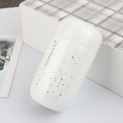 Portable Children Mini Cute Vacuum Flask Star Pocket Water Cup, Star White, Star Black