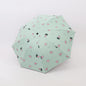 Small Fresh Sun Umbrella Female Sun Umbrella Student Vinyl Three-Fold Simple Dual-Use Sun Umbrella, Avocado Green, Avocado White, Avocado Pink, Strawberry White, Strawberry Pink, Peach White, Peach Pink
