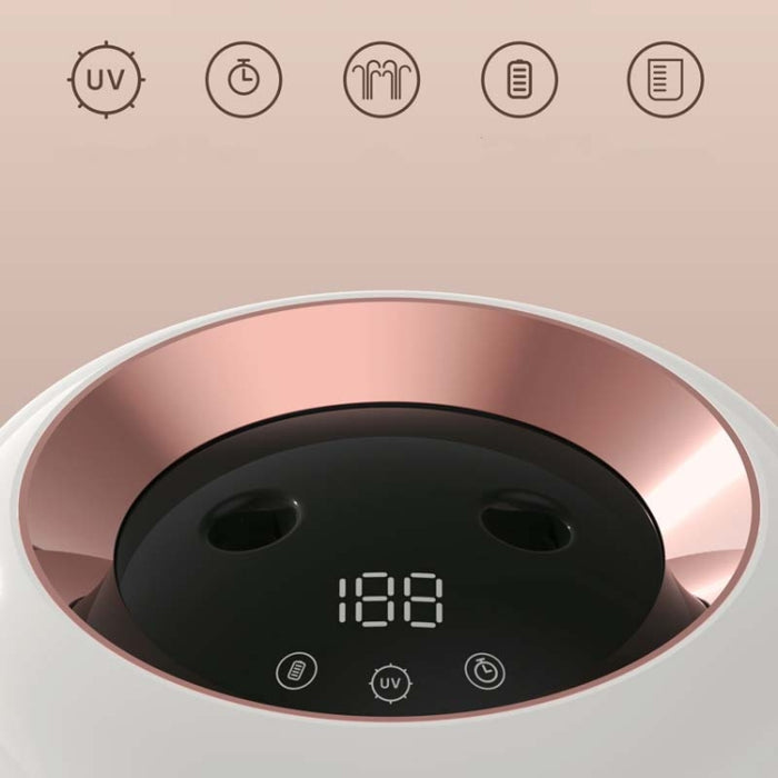 M09 Dual Nozzles Air Humidifier LED Digital Display UV Sterilization Portable Car Humidifier