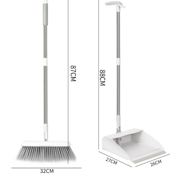 Household Folding Standing Rotatable Broom And Dustpan Set Combination