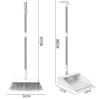 Household Folding Standing Rotatable Broom And Dustpan Set Combination, Folding Standing Dustpan