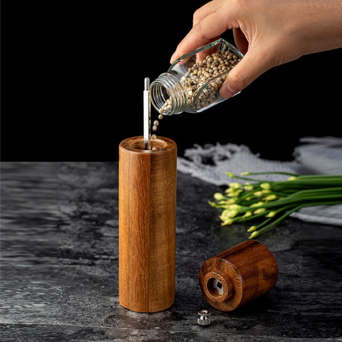 Wooden Pepper Grinder Household Sea Salt Manual Seasoning Bottle Kitchen Tool