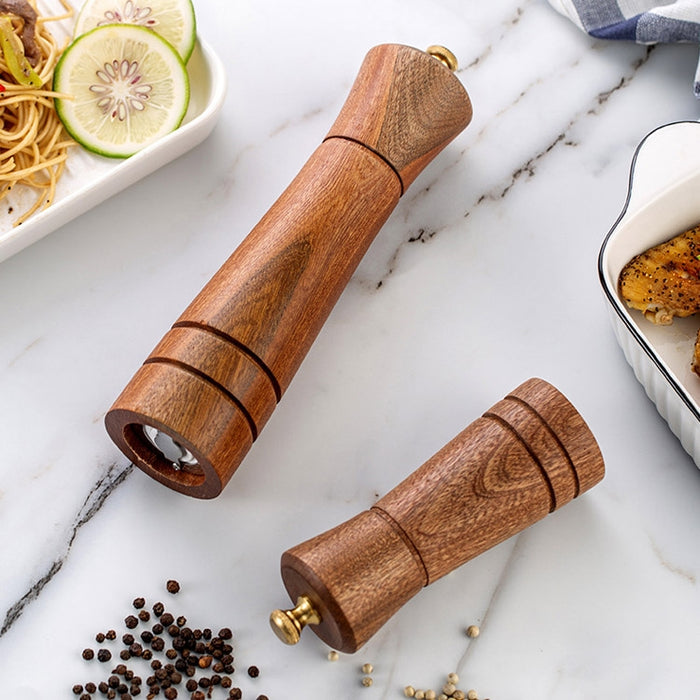 Wood Pepper Grinder Kitchen Household Manual Solid Pepper Powder Black Pepper Mill Grinder Bottle Seasoning Jar