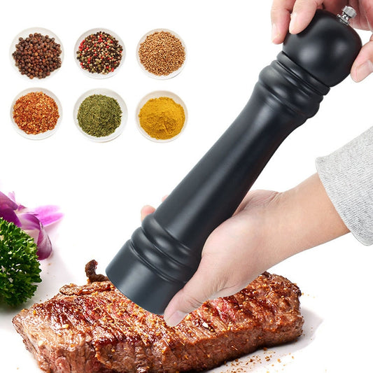 Manual Pepper Grinder Solid Wood PU Paint Pepper Mill Ceramic Core Coarse Salt Pepper Grinder Seasoning Bottle