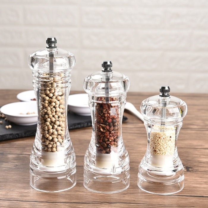 Acrylic Transparent Pepper Grinder Manual Pepper Grinder Ceramic Core Multi-Purpose Seasoning Bottle