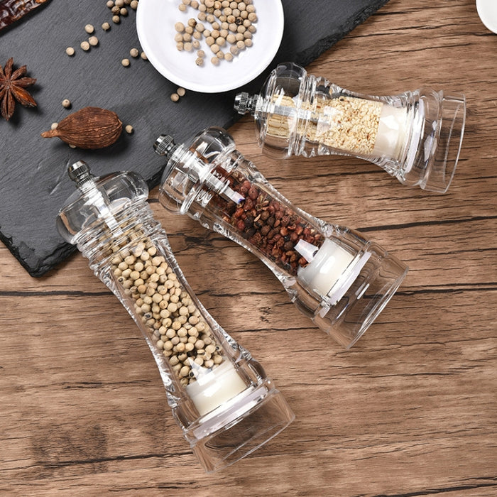 Acrylic Transparent Pepper Grinder Manual Pepper Grinder Ceramic Core Multi-Purpose Seasoning Bottle