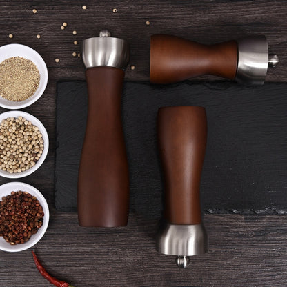 Beech 304 Stainless Steel Manual Pepper Grinder Ceramic Core Pepper Grinder, Specification: 8 Inch 2pcs (Color Box)