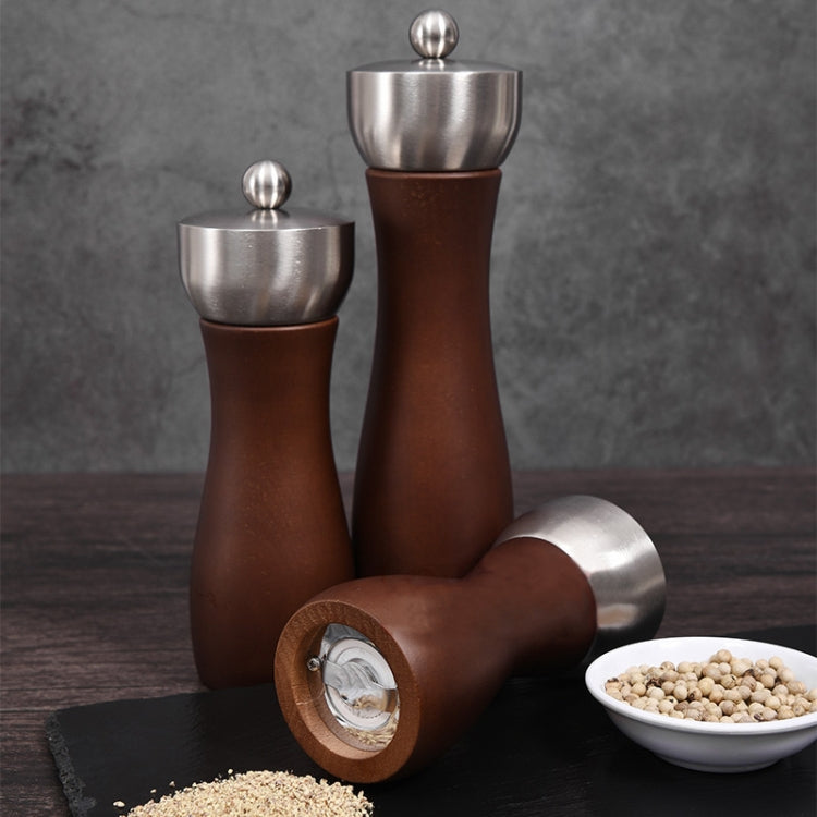 Beech 304 Stainless Steel Manual Pepper Grinder Ceramic Core Pepper Grinder, Specification: 8 Inch 2pcs (Color Box)