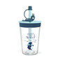 Children Cartoon Marine Animal Straw Drinking Cup Safe And Environmentally Friendly Plastic Drinking Cup, Navy Blue, Light Blue, Pink, Light Grey
