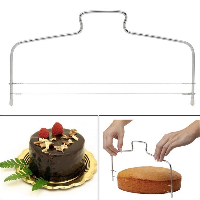 Stainless Steel Adjustable Wire Cake Cutter Slicer Leveler DIY Cake Baking Tools