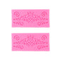2 PCS Fondant Cake Silicone Mold Hollow Embossed Border Frame Retro Photo Frame Mould
