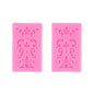 2 PCS Fondant Cake Silicone Mold Hollow Embossed Border Frame Retro Photo Frame Mould