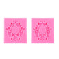 2 PCS Fondant Cake Silicone Mold Hollow Embossed Border Frame Retro Photo Frame Mould