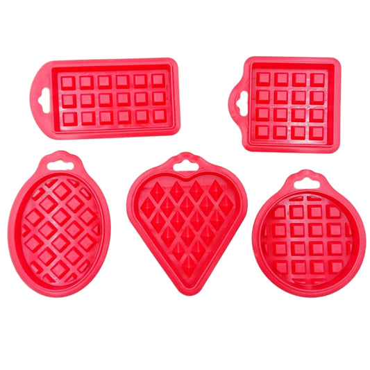 5 in 1 Food Grade Silicone Waffle Mold Kitchen Cake Set Baking Supplies