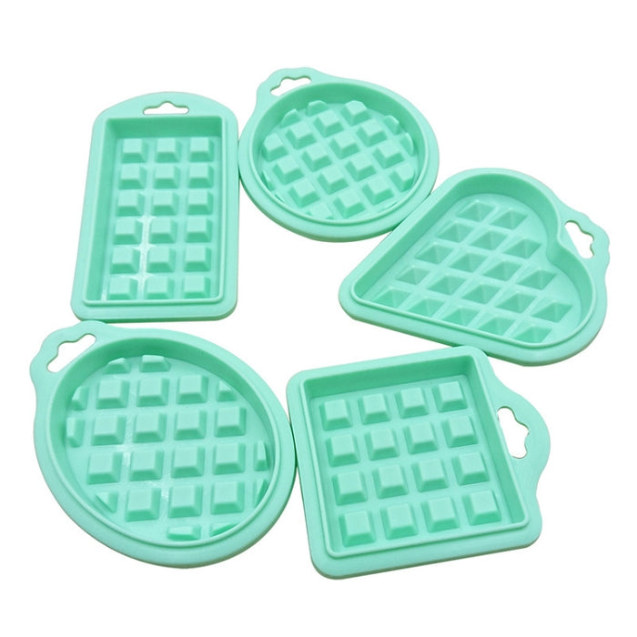 5 in 1 Food Grade Silicone Waffle Mold Kitchen Cake Set Baking Supplies