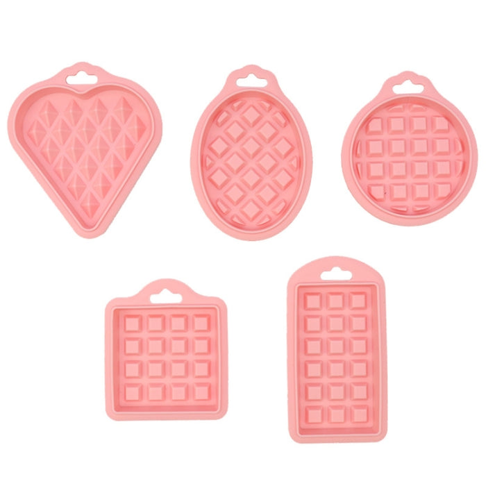 5 in 1 Food Grade Silicone Waffle Mold Kitchen Cake Set Baking Supplies