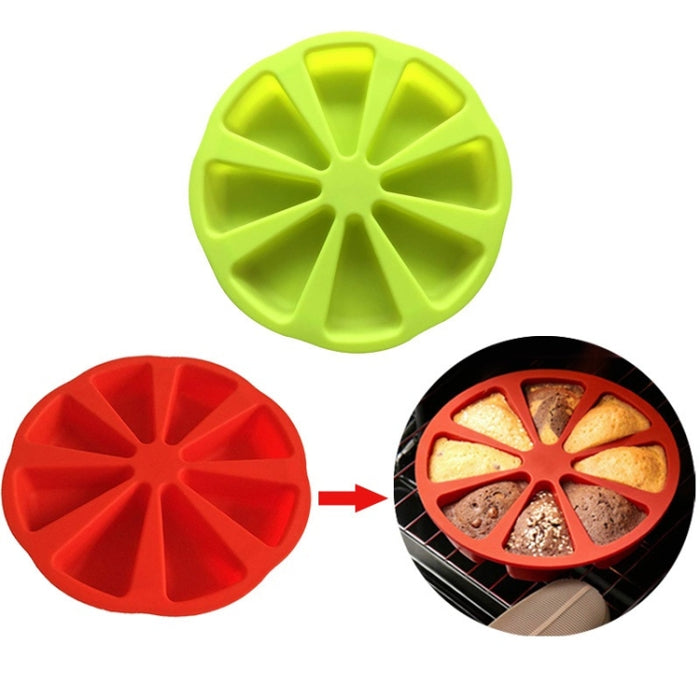 Silicone Orange Shape 8-Point Mold Kitchen Cake Pizza Baking Model