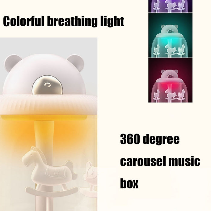 MJ010 USB Air Humidifier Home Small Bedroom Desktop Carousel Air Humidifier with Music Box