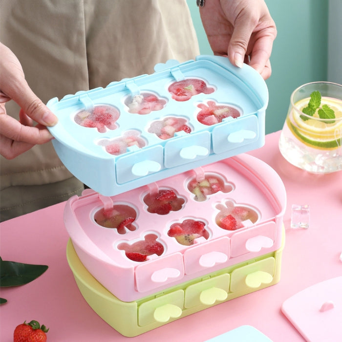 Cartoon Home Homemade Popsicle Mold Silicone Ice Cream Mold Children DIY Ice Box