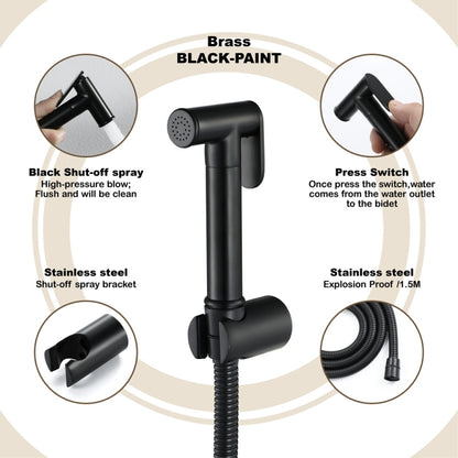 Small Shower Nozzle Toilet Rover Set, Single Sprinkler, Sprinkler+Base+1.5m Telephone Line, Sprinkler+Base+1.5m Hose, Sprinkler+Base+1.5m Hose+Corner Valve