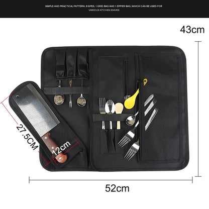 WESSLECO Chef Knife Tool Storage Bag Oxford Cloth Knife Bag, WESSLECO Gray