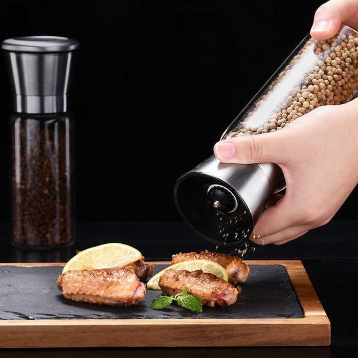 304 Stainless Steel Sea Salt Pepper Grinder Home Pepper Coffee  Manual Grinding Bottle