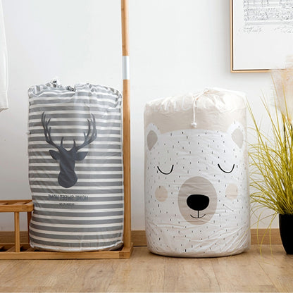 Large-capacity Household Waterproof Moisture-proof Quilt Storage Bag Packing Bag, Striped Deer, Cute Beer, Cactus, Garlands