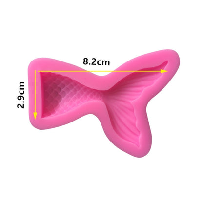 Mini Mermaid Tail Liquid Silicone Mold Fondant Baking Mold, Small (Pink) 15-95, Large (Pink) 15-94, Small (Gray) 15-95, Large (Gray) 15-94