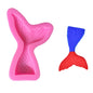 Mini Mermaid Tail Liquid Silicone Mold Fondant Baking Mold, Small (Pink) 15-95, Large (Pink) 15-94, Small (Gray) 15-95, Large (Gray) 15-94