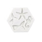 Ocean Series Big And Small Fishtail Starfish Seahorse DIY Baking Liquid Silicone Mold, Gray, Pink
