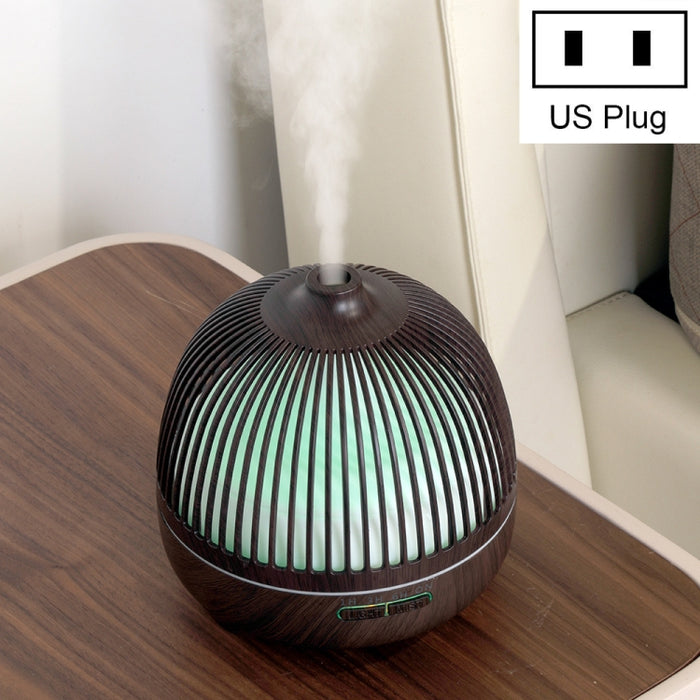 Bird Cage Wood Graphic Aromatherapy Machine Ultrasonic Smart Home Colorful Night Light Hollow Humidifier