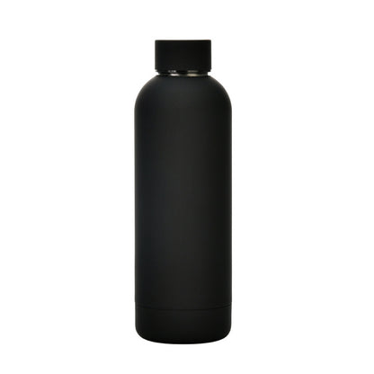 Stainless Steel Outdoor Matte Water Bottle Portable Sports Water Cup Rubber Paint Insulation Cup, Moss Green, Light Pink, Smoky Pink, Cinnabar Orange, Green White, Khaki, Ink Black, Lake Blue, Gray Green, Lilac Purple, Indigo, Gray