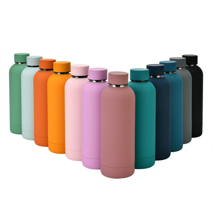 Stainless Steel Outdoor Matte Water Bottle Portable Sports Water Cup Rubber Paint Insulation Cup