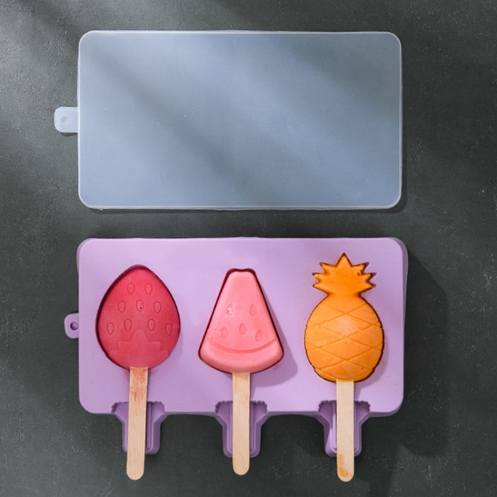 Homemade Children Cute Silicone Cartoon Popsicle Ice Cream Mould