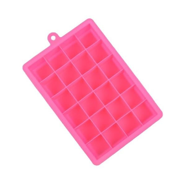 24 Grids Silicone Ice Cube Tray Molds Square Shape Ice Cube Maker Fruit Popsicle Ice Cream Mold