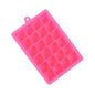 24 Grids Silicone Ice Cube Tray Molds Square Shape Ice Cube Maker Fruit Popsicle Ice Cream Mold, 24-Grid(Grass green), 24-Grid(Rose red)